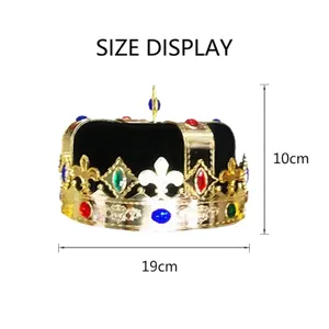 Detailed measurements of the royal king crown prop showing height 10cm and width 19cm.