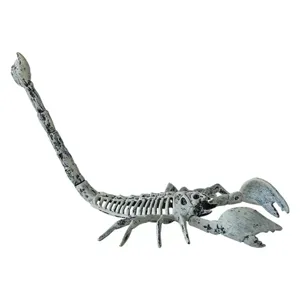 Esqueleto de escorpión de plástico realista para decoración de fiesta Halloween, blanco.
