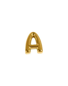 Gouden 3D letter A hanger detail voor stijlvolle DIY sieraden armband maken accessoires.