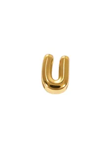 Goudkleurige 3D pufferige letter U hanger bedel voor DIY sieraden maken armbanden.
