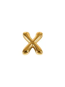 Gouden opgeblazen letter X bedel hanger voor DIY armband en ketting sieraden accessoires.
