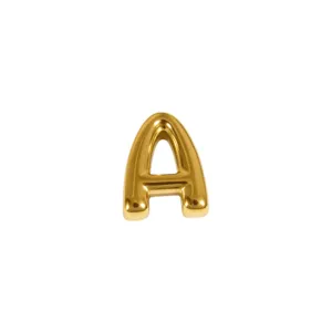 Gouden 3D Letter A Charm DIY Hanger voor Armband Ketting Mode Sieraden Accessoires