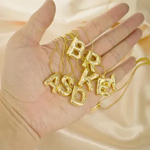 Edelstahl Schlangenkette Initialen Buchstaben Anhänger Halskette Gold Strass Hohl Alphabet Schmuck Für Damen Herren