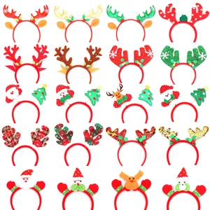 Rasteranzeige von 20 verschiedenen Weihnachts-Rentiergeweih- und Weihnachtsmann-Haarreifen.