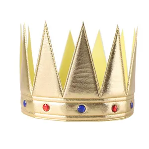 Gouden kroon voor kinderen prins koning kostuum halloween feest verjaardag cadeau