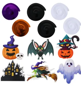 Λεπτομέρεια από διακοσμητικά σπιράλ Halloween PVC με τρομακτικά σχέδια κινουμένων σχεδίων