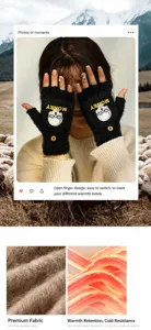 Winter women half finger plush gloves warm cute fuzzy skull pattern flip convertible gloves