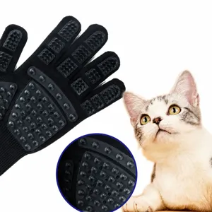 Pet Bathing Massage Glove Cat Dog Hair Removal Grooming Tool Soft Rubber Brush Deshedding Mitt For Pets Daily Care