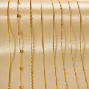 Edelstahl Box Panzer Kreuz Kugel Schlangenkette Halskette Für Damen Herren Vergoldet Minimalistisch Zierlich Schmuck Geschenk