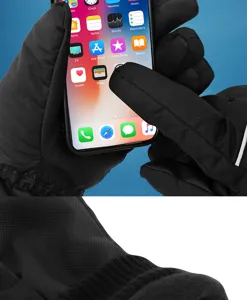 Winter heated touch screen waterproof warm outdoor sports thermal rechargeable gloves