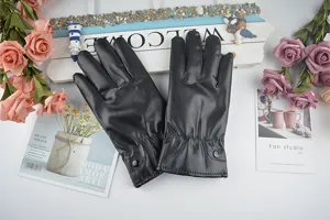 Herren Winter warme gefütterte Leder Touchscreen Handschuhe für Radfahren und Outdoor Sport.