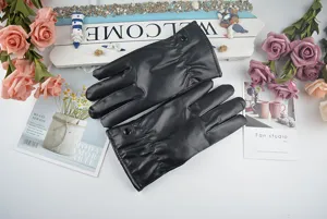 Herren Winter Lederhandschuhe wasserdicht thermisch winddicht Radfahren warme Touchscreen