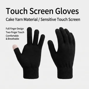 Winter Touchscreen Strickhandschuhe Damen Warme Ananas Muster Acryl Handschuhe Tägliche Kaltes Wetter Outdoor Handwärmer