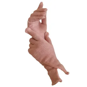 Women winter warm knit gloves solid pink five finger thermal touchscreen cycling gloves
