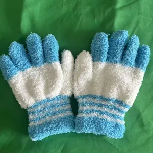 Guantes de Forro Polar Coral Cálidos de Invierno para Mujer Pantalla Táctil Espesados Suaves Manoplas Casuales Clima Frío Guantes Tejinidos