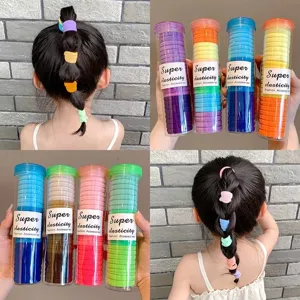 Hochelastische Nahtlose Stoff Haargummis Für Damen Kinder Weiche Scrunchies Minimalistische Bunte Haarbänder Langlebige Haarseil Accessoires
