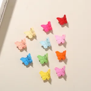 Comprehensive set of 11 colorful mini butterfly hair clips for cute hair styling accessories