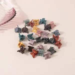 Assorted colorful 2cm gradient butterfly hair clips for versatile hair styling and fringes