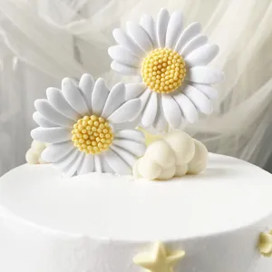 Splendido set di topper per torta margherita in resina bianca per decorazioni di feste