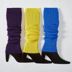 Strick Beinlinge Winter warme Stulpen bunte Stiefelüberzieher für Damen und Mädchen Mode Neu