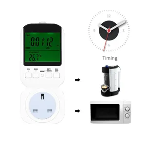 Digitale Temperaturregelung Zeitschaltuhr Steckdose mit LCD Display UK Stecker.