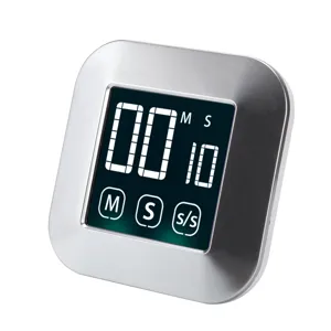 Digital kitchen timer with large screen and touch buttons for baking and cooking tasks.