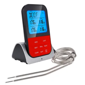 Thermomètre à viande BBQ sans fil numérique avec double sonde pour cuisine gadget.