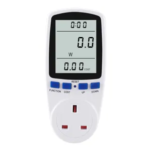 Digital Power Meter Socket Electric Energy Consumption Watt Meter Plug Voltage Frequency Overload Protection Home Appliance