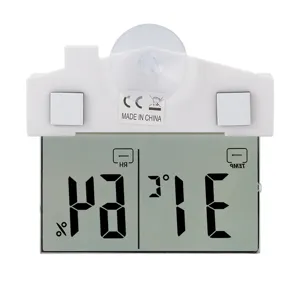 Suction cup digital thermo-hygrometer household electronic temperature and humidity monitor