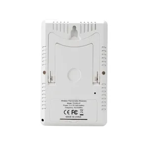 Wireless indoor outdoor thermometer receiver electronic digital clock white desktop wall mount