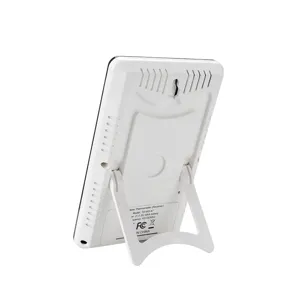 Wireless indoor thermometer receiver digital hygrometer temperature monitor white