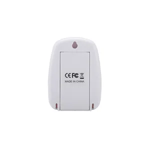 Wireless digital thermometer hygrometer back view white electronic clock monitoring device