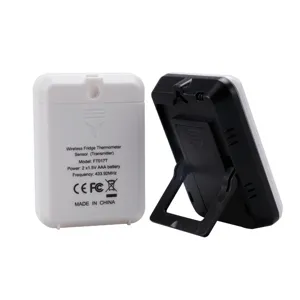 Wireless fridge thermometer sensor transmitter replacement accessory, white and black housing.