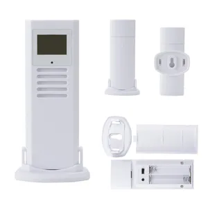 Capteur thermo hygrometre numerique sans fil interieur exterieur ensemble de pieces blanc