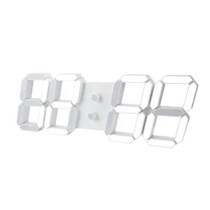 3D LED digital wall clock minimalist electronic luminous clock for living room decor