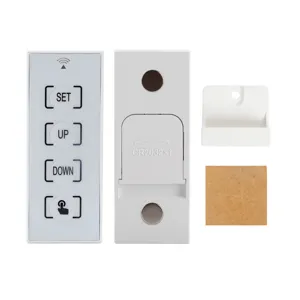 Smart home remote control set with wall bracket and adhesive tape for easy installation.