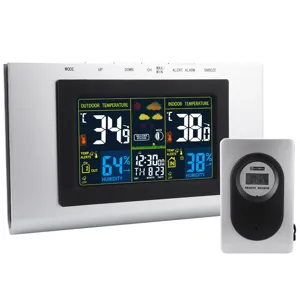 Stazione meteorologica wireless schermo a colori interno esterno igrometro termometro