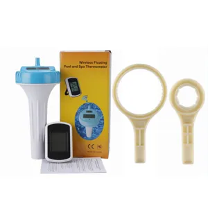 Wireless floating pool thermometer solar powered digital spa water temp monitor set main