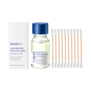 Salicylic Acid Acne Treatment Drying Lotion Facial Serum Blemish Care Pore Cleansing Liquid With Cotton Swabs