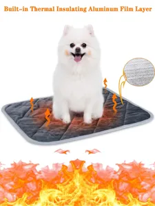 Self-warming pet thermal blanket with insulating aluminum film for dogs and cats.