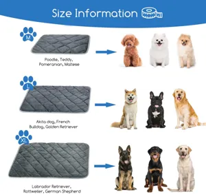 Pet self-heating thermal mat dog cat warm bed pad size M L XL for small and large dogs