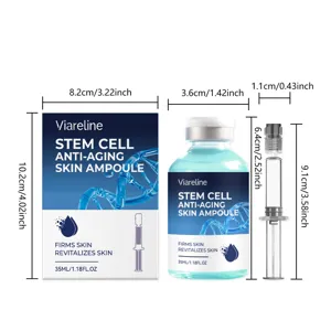 VIARELINE Stammzellen Anti-Aging Hautampulle 35ML Gesichtsserum mit Abmessungen.
