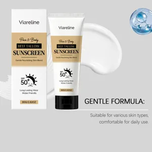 Viareline creme solaire au suif de boeuf FPS 50+ formule nourrissante douce visage et corps 80g