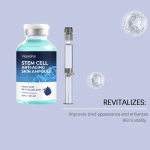 VIARELINE Anti-Aging Stammzellen Ampullen Serum Detailansicht für straffere Haut.