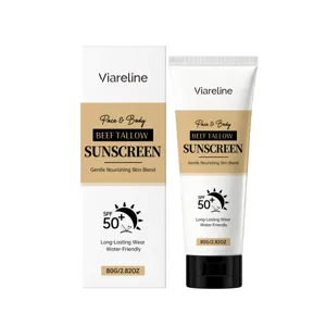 Crème Solaire Visage et Corps au Suif de Bœuf SPF Cinquante Plus Hydratante Imperméable Protection Quotidienne