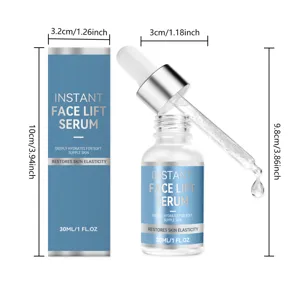 Sérum facial antiarrugas con gotero de vidrio botella 30ml cuidado de la piel detalle