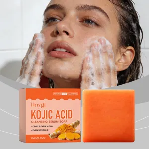 HOYGI Savon Kojic Acid 100g exfoliation douce et unifiant le teint pour le visage net