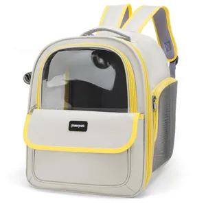 Sac à dos respirant pour chat et animal de compagnie avec fenêtre transparente et filet