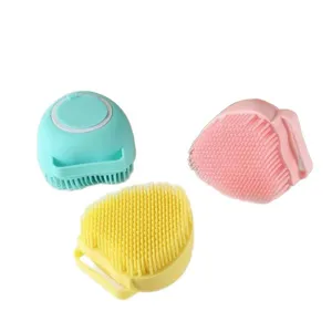 Pet silicone bath brush multi-functional dog cat massaging cleaning scrubber tool 3pcs