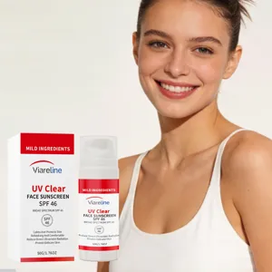 VIARELINE antiliaki krema SPF 46, elafria kai drosisti synthesi, apali prostasia.